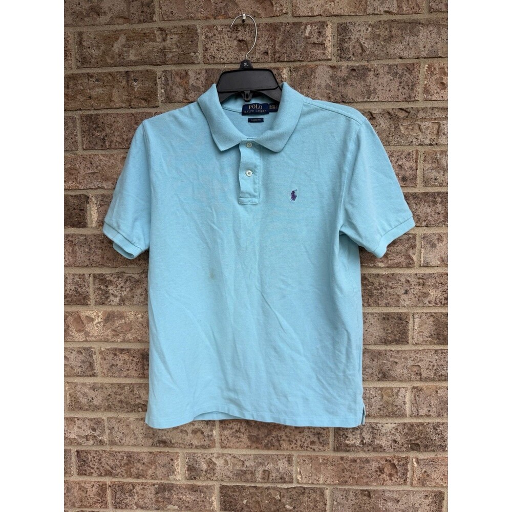 Polo Ralph Lauren Boys Polo Shirt Sz XL 18-20 Short Sleeve Blue